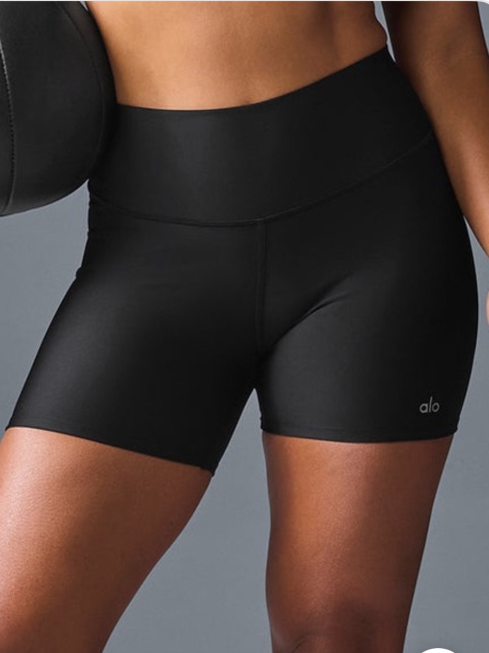ALO Yoga Black High-Rise Bike Shorts